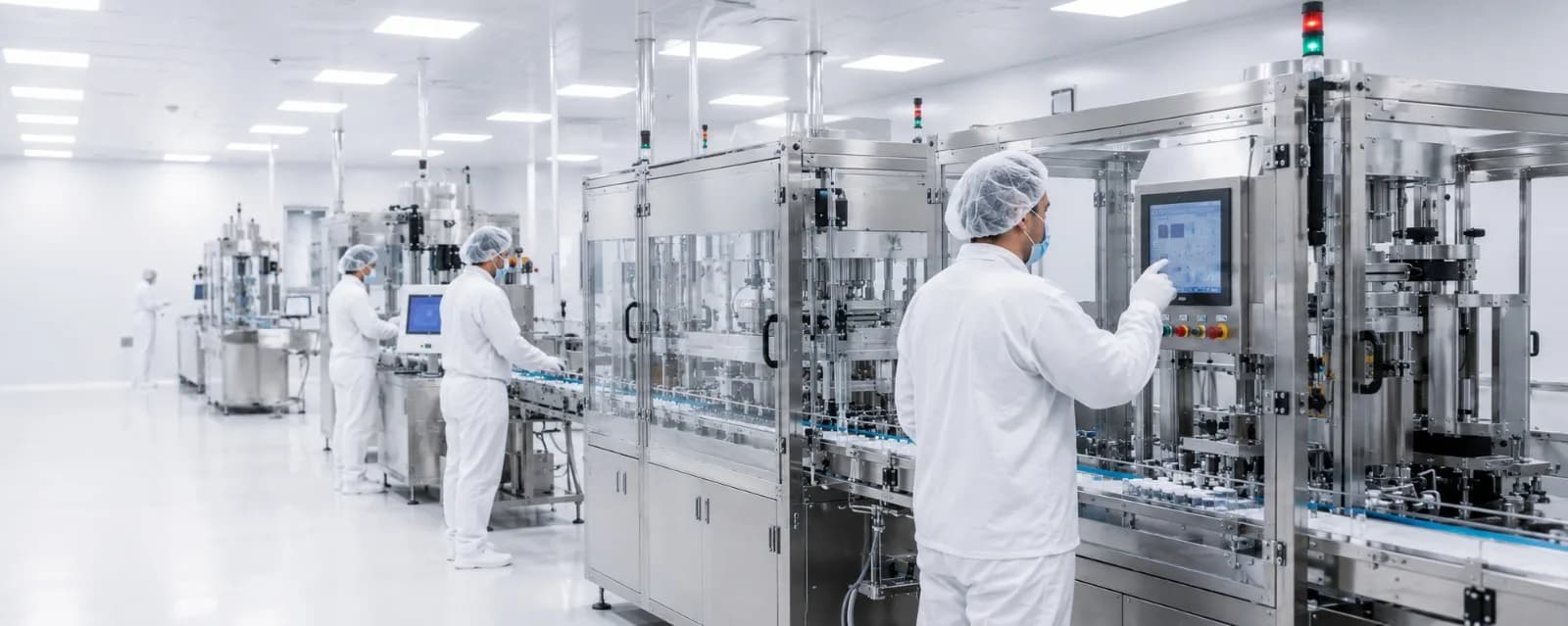 Pharmaceutical production line matching custom product requirements