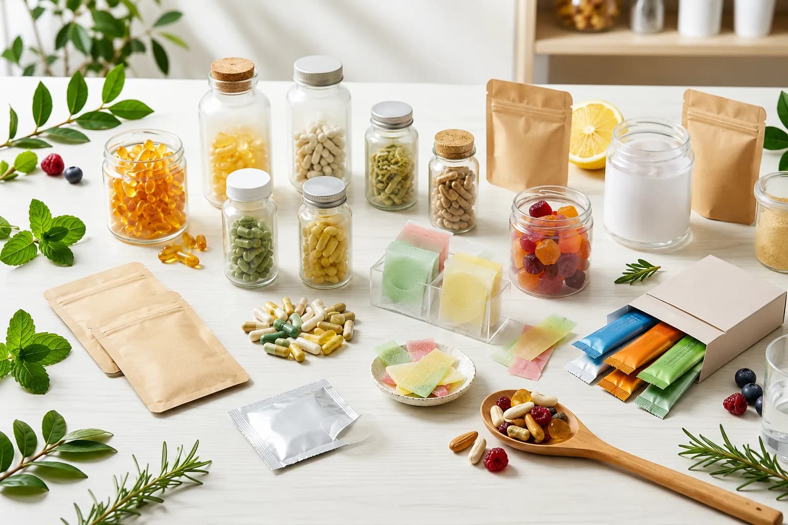 Food supplements and vitamins - softgels, gummies and oral films